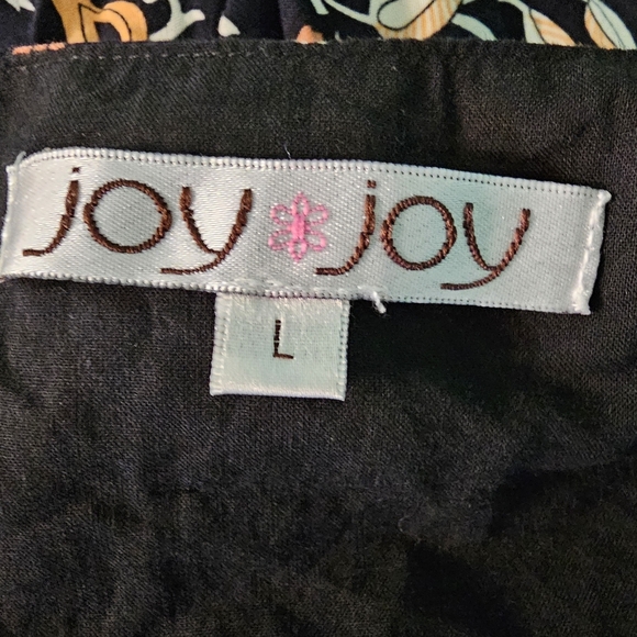 Joy Joy Brown Floral Bohemian Dress Women's Size L - Picture 11 of 13